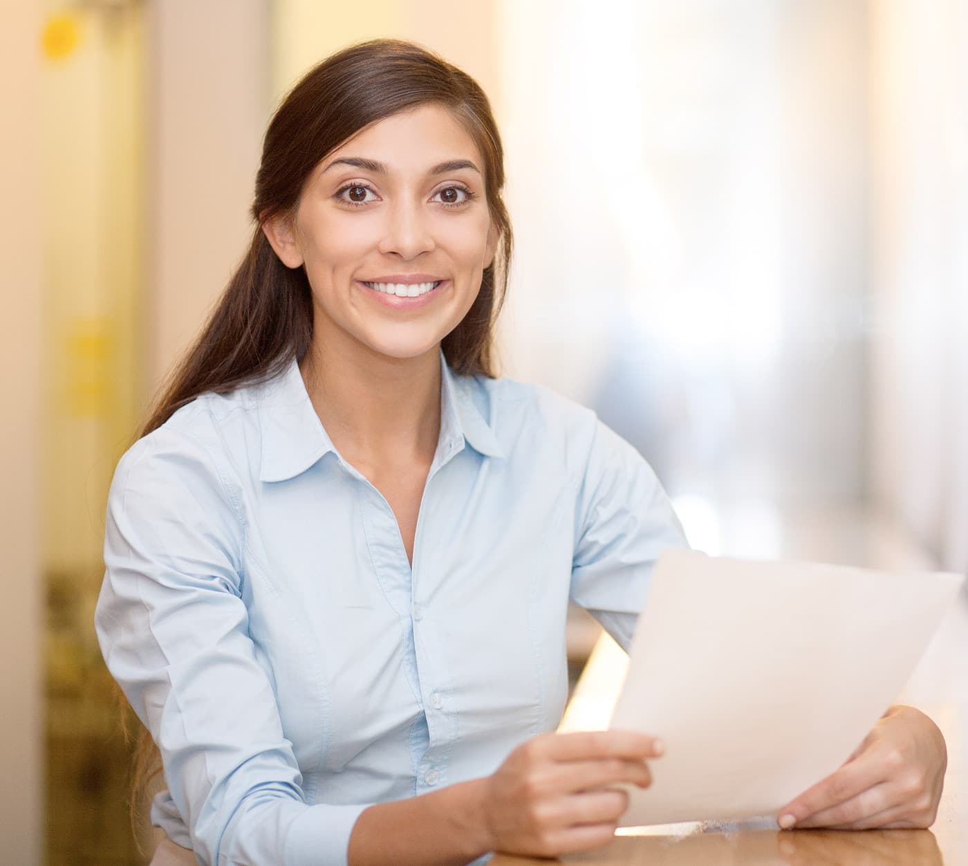 Professional Woman holding paper